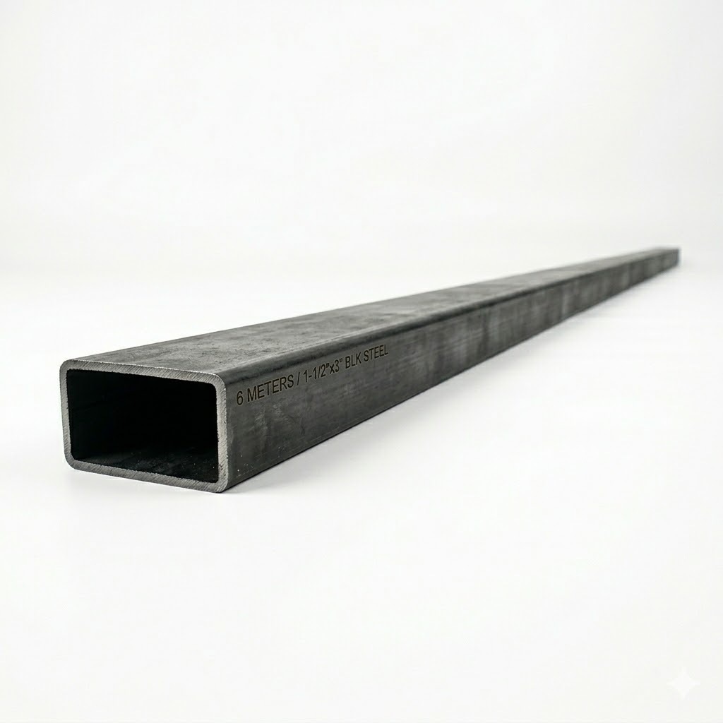 เหล็กกล่องดำ ขนาด 4"x2" (4 นิ้ว x 2 นิ้ว) หนา1.1มิล/1.3มิล/1.5มิล/1.8มิล/2มิล/3.2มิล ชนิดเหล็กดำ (แป