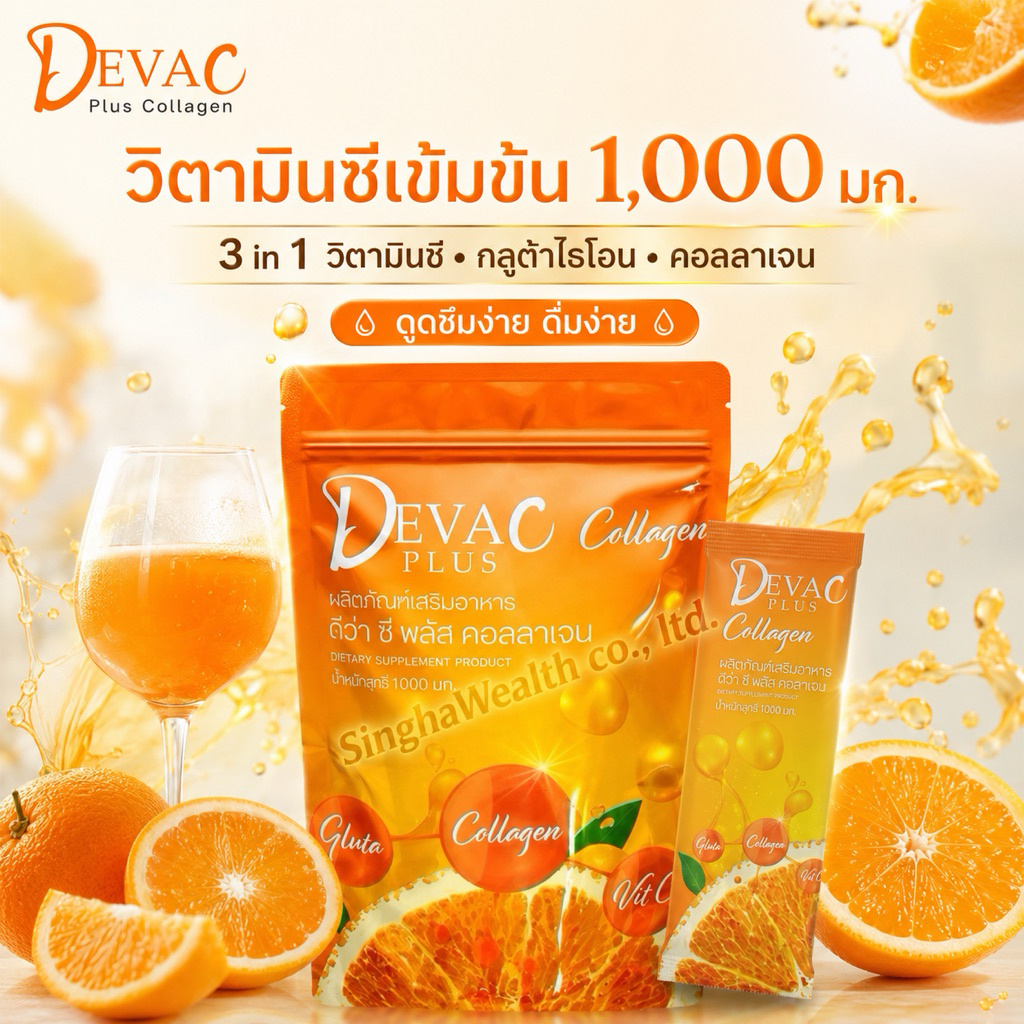 (พร้อมส่ง ลุ้นโค๊ดฟรี!!) วิตซี Deva C ดีว่าซี ดีวาซี พลัส คอลลาเจน Deva C Plus Collagen..