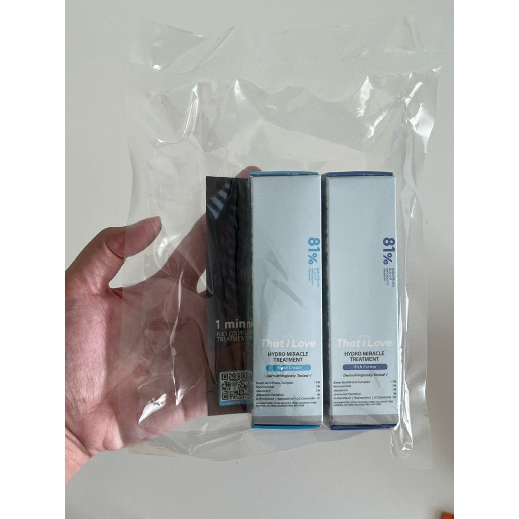 (พร้อมส่ง) - แท้ของไทยมือ 1  ชุดผลิตภัณฑ์ดูแลผิวหน้า Fresh + Rich Cream That I Love Hydro Miracle Tr