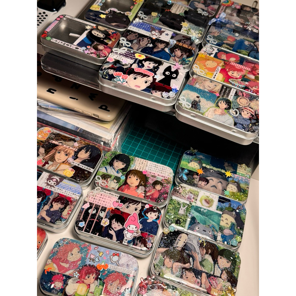🍀⭐️กล่องเหล็กเก็บของเคลือบเรซิ่น🍒