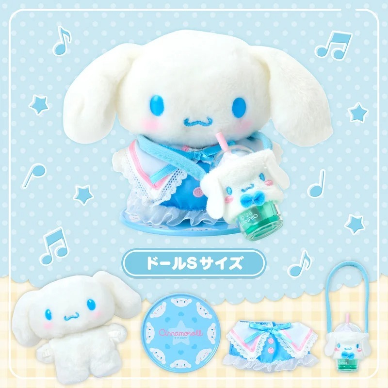SANRIO / Cinnamoroll เซตตุ๊กตาหัดถ่ายภาพพร้อมอุปกรณ์ (Pitatto Friends Starter Set)