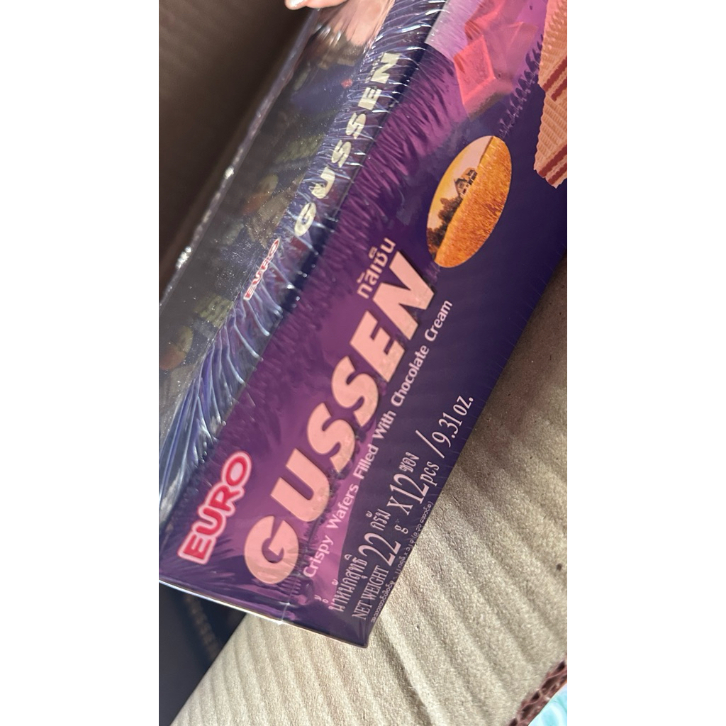 ยูโร่ คัสเซ่น เวเฟอร์สอดไส้ครีมช็อกโกแลต (Euro Gussen Wafer Chocolate Cream)