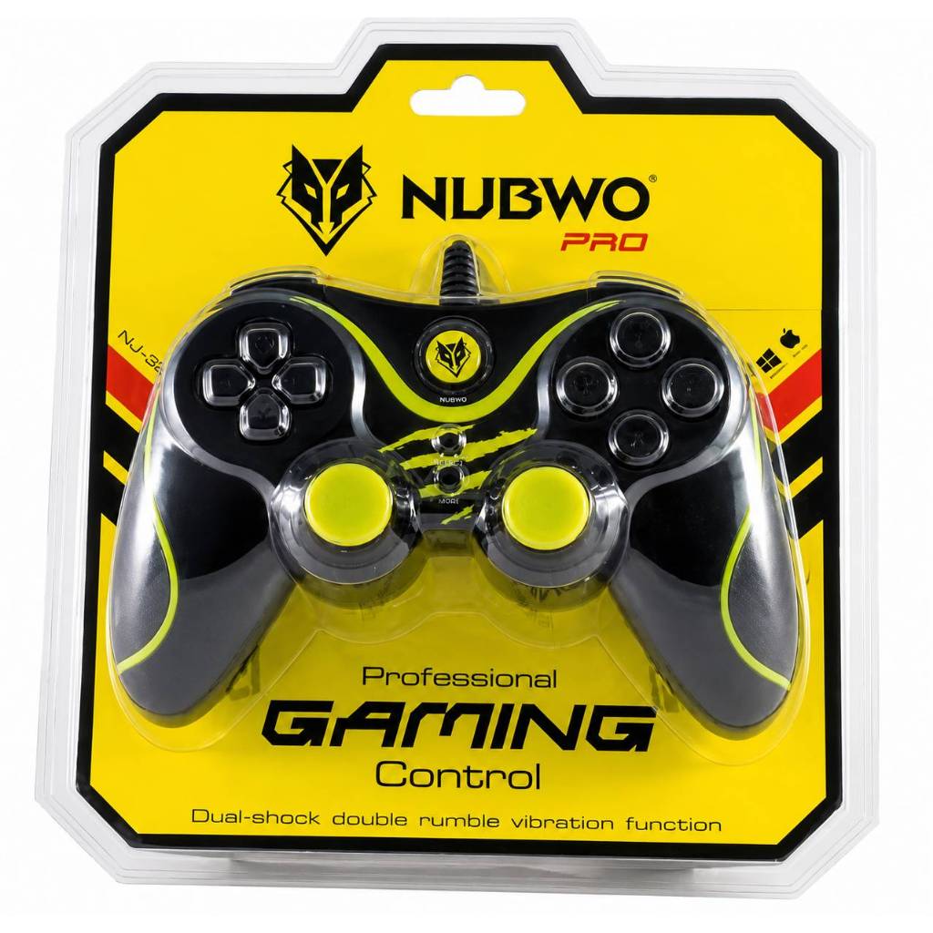 Nubwo NJ-25 Gaming Joy Controller จอยเกมมิ่ง สำหรับคอมพิวเตอร์ - สีเหลือง