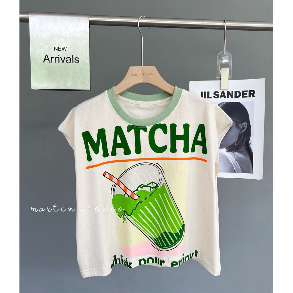 เสื้อแขนกุด เนื้อผ้าคอตตอนไม่ฟอกสกรีน