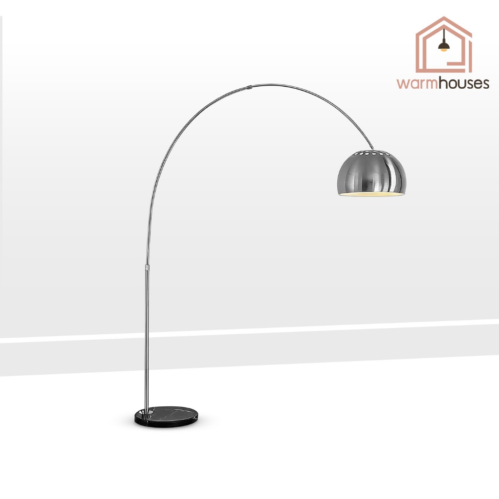 โคมไฟ โคมไฟตั้งพื้น Floor Lamp โคมไฟประดับห้อง ฐานหินอ่อน ดีไซน์โค้ง โมเดิร์น หรูหรา ตกแต่งห้อง