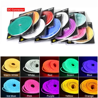 Neon Flexible Light Strip DC12V แรงดันต่ำมีความยืดหยุ่นสูง SMD2835 นีออน 5M กันน้ำตัดนีออน LED เส้นแสง