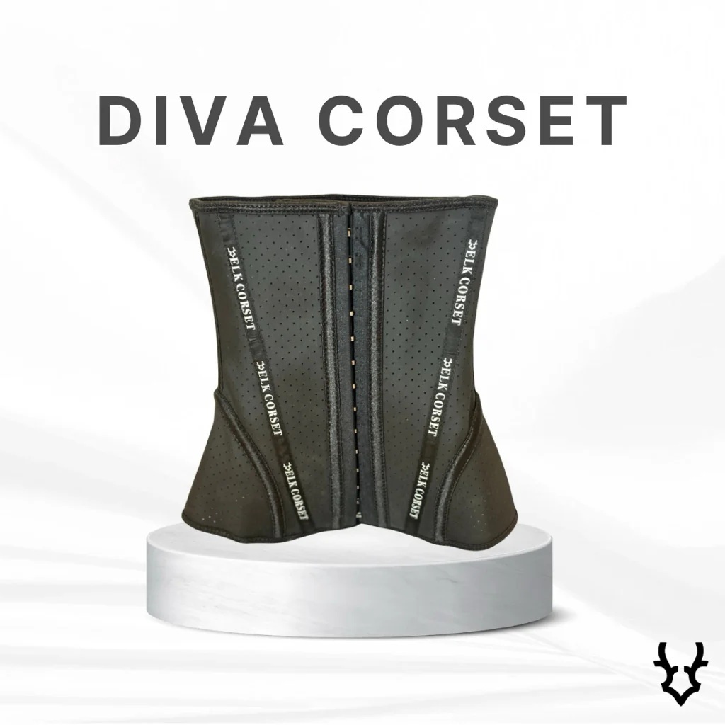ELK brand Premium Diva Corset 11นิ้ว สาวสูง 163 cm + คอเซ็ทกระชับสัดส่วน ครึ่งตัว ให้ความกระชับสัดส่วน