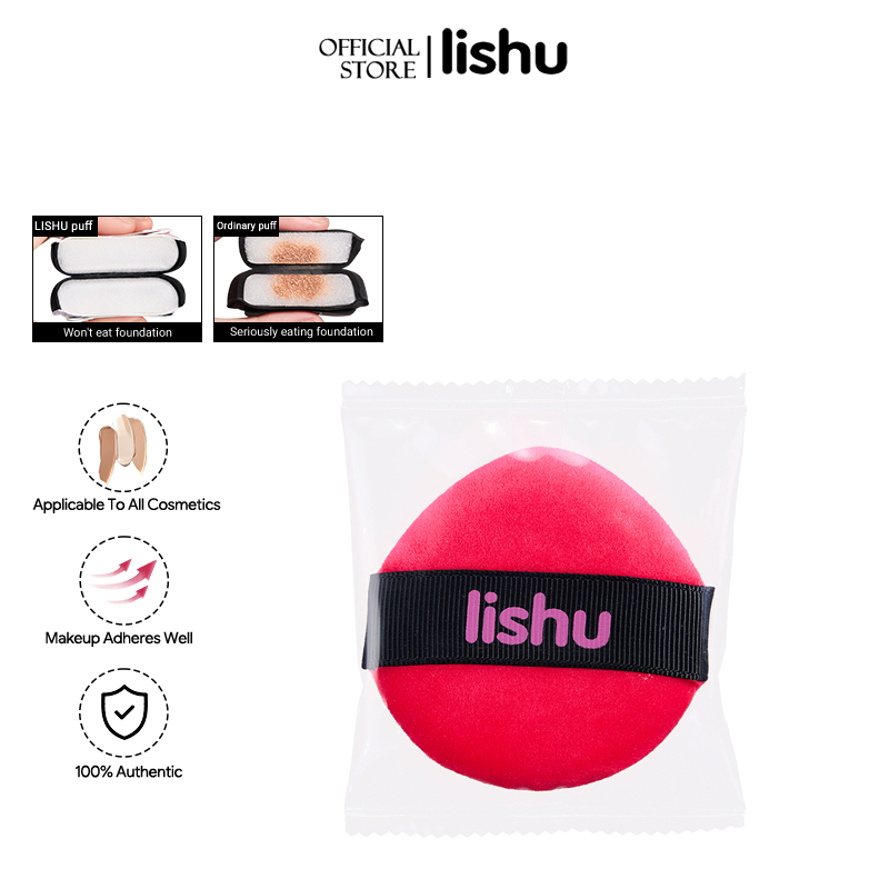 พัฟแป้งฝุ่น Lishu เนื้อฟองน้ำนุ่ม ไม่ดูดซับแป้งมาก ใช้ได้ทั้งแบบแห้งและเปียก