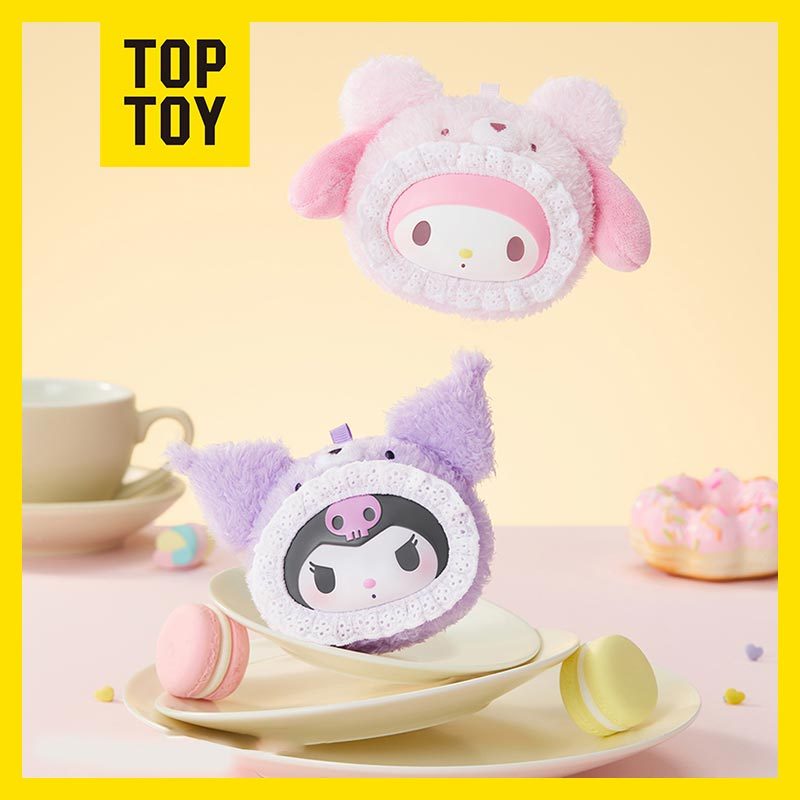 TOPTOY Hello Kitty & Sanrio Fluffy Teddy Bear Series ฟิกเกอร์สะสม ของขวัญวันเกิด กล่องสุ่มของเล่นตุ๊กตา 100%ORI