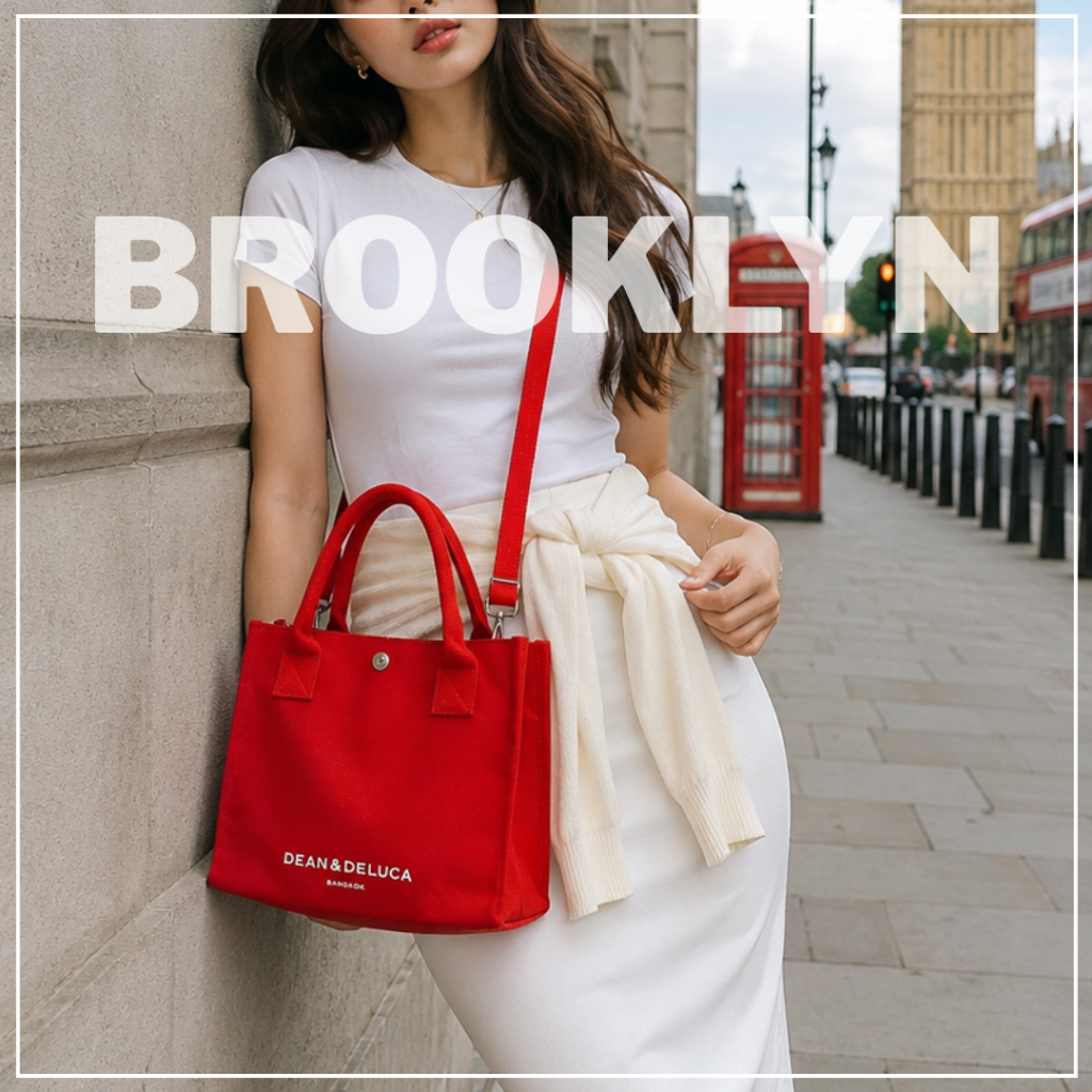 D&D BANGKOK BROOKLYN RED TOTE BAG