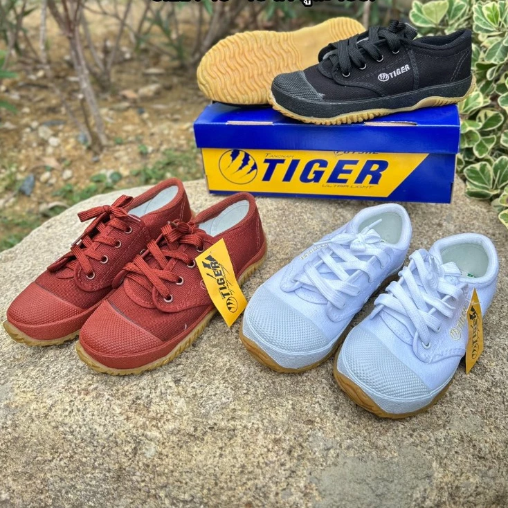 รองเท้าผ้าใบไทเกอร์ Tiger ** TG9-205T สวยทน คุ้มคุณภาพดีทรงใหญ่ รองเท้านักเรียน ใส่ทำงาน กีฬา SIZE 28-45