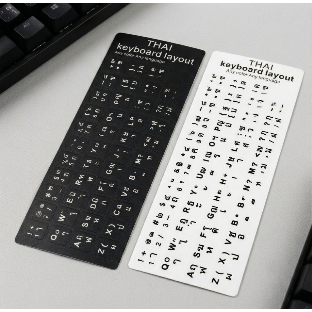 สติ๊กเกอร์คีย์บอร์ด แป้นพิมพ์ ภาษาไทย-อังกฤษ (Thai-English Keyboard Sticker)
