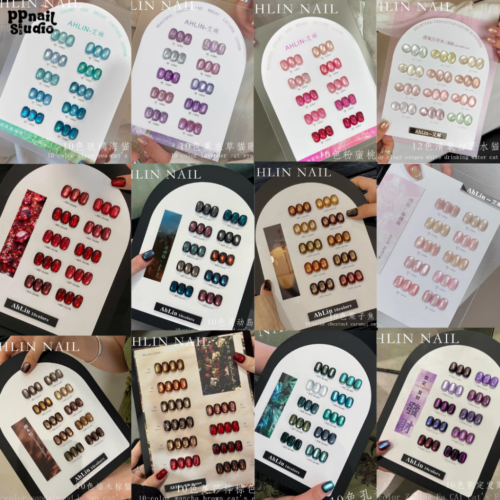 ยกชุด 10 สี Ahlin 10 สี (ขายแบบเซต) สีเจลทาเล็บ
