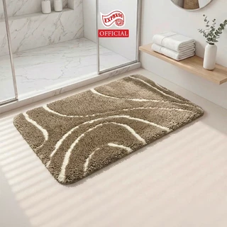 EXPRESS CARPET พรมเช็ดเท้า45x70cm หนานุ่มพร้อมส่ง พรมห้องน้ำ มีกันลื่น ขนนุ่มสีสวย ซักได้ แห้งไว