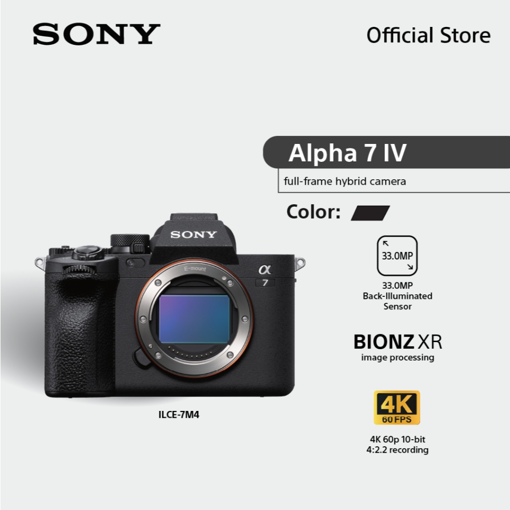 Sony ILCE-7M4 กล้องไฮบริดฟูลเฟรม Alpha 7 IV (Body)