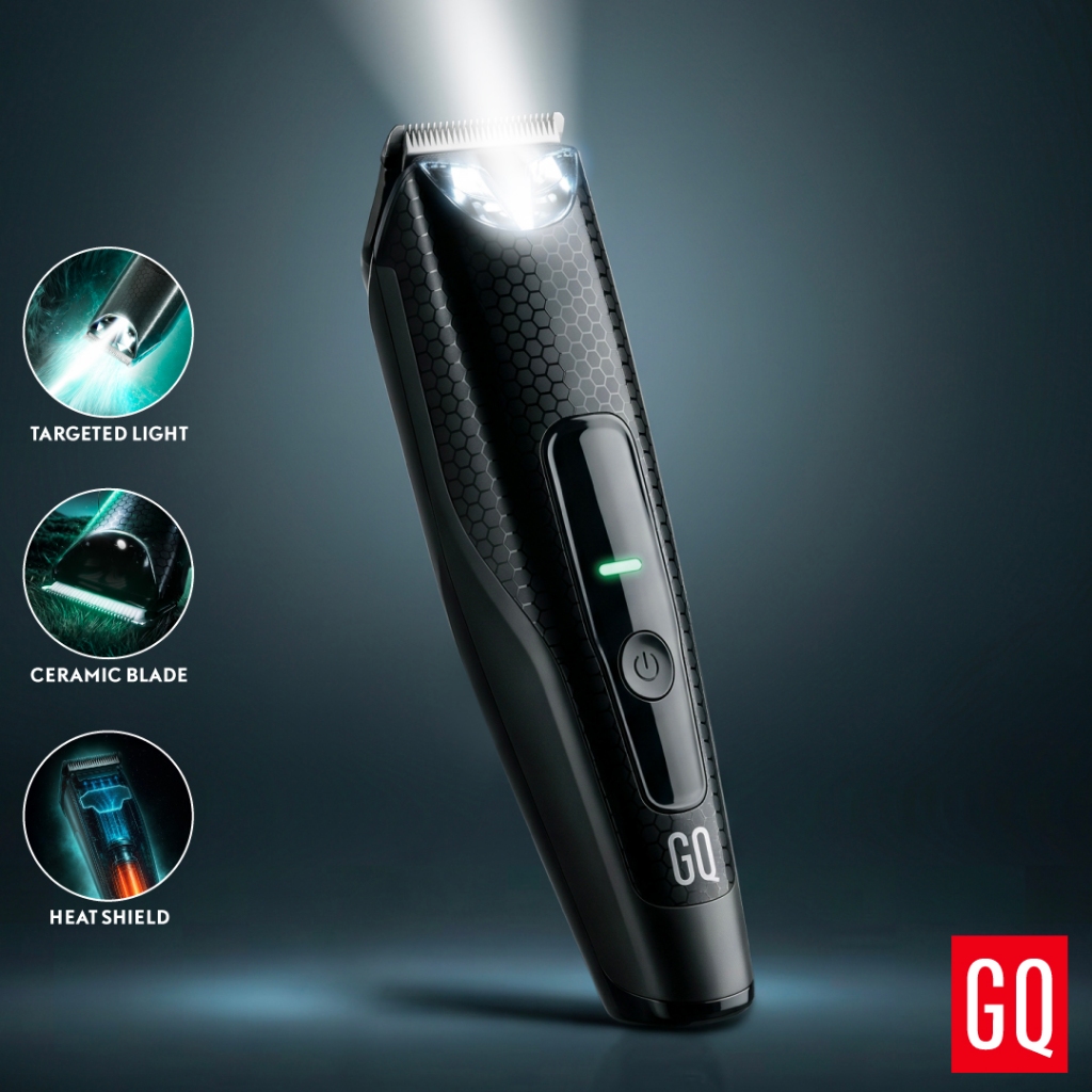 GQ Light Shaver™ เครื่องโกนตกแต่งขนผู้ชายพร้อมไฟฉายส่องที่ลับ เพื่อจุดที่บอบบาง กันน้ำ ปลอดภัย ไม่กลัวบาด เล็มขนน้องชาย