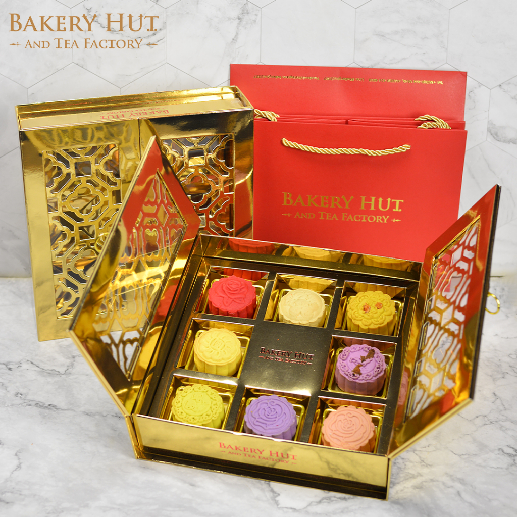 SB16 Bakery Hut ขนมไหว้พระจันทร์ เซต ประตูทรัพย์ทอง 8 ชิ้นเล็ก