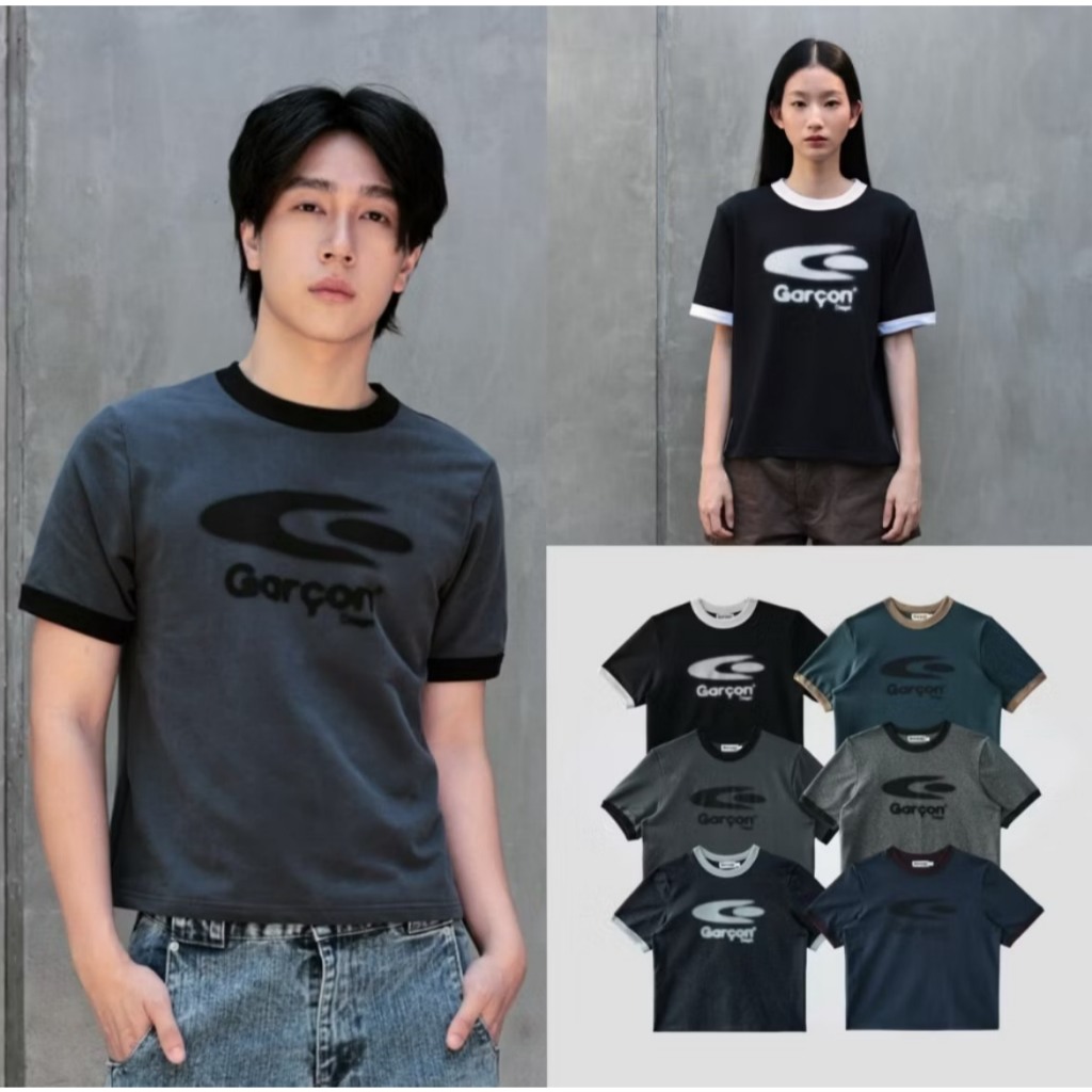 Garcon.dept | Garcon dept dgt white tee | เสื้อยืดสกรีนโลโก้ unisex