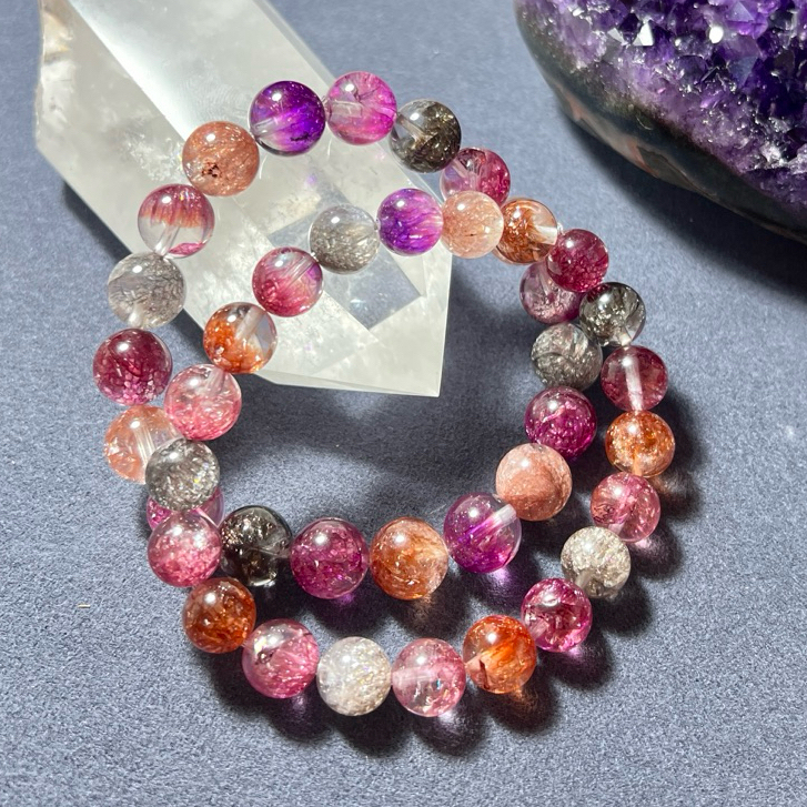 กำไลหินมงคล แทนเจอรีนรวมสีควอตซ์(Red Quartz or Tangerine Quartz) "หินแห่งการไขว่คว้า"