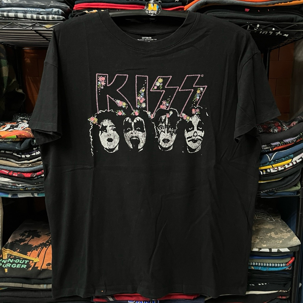 เสื้อยืดแนววินเทจ วง KISS ลิขสิทธิ์แท้ งานปัก