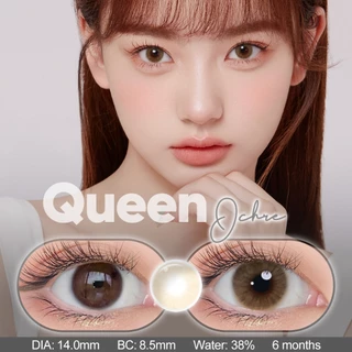 Magister & Realcon คอนแทคเลนส์ Queen 6 เดือน แว่นตาสายตาสั้น 14.0mm แว่นตาสายตาสั้น คอนแทคเลนส์สี Ochre/Graphite