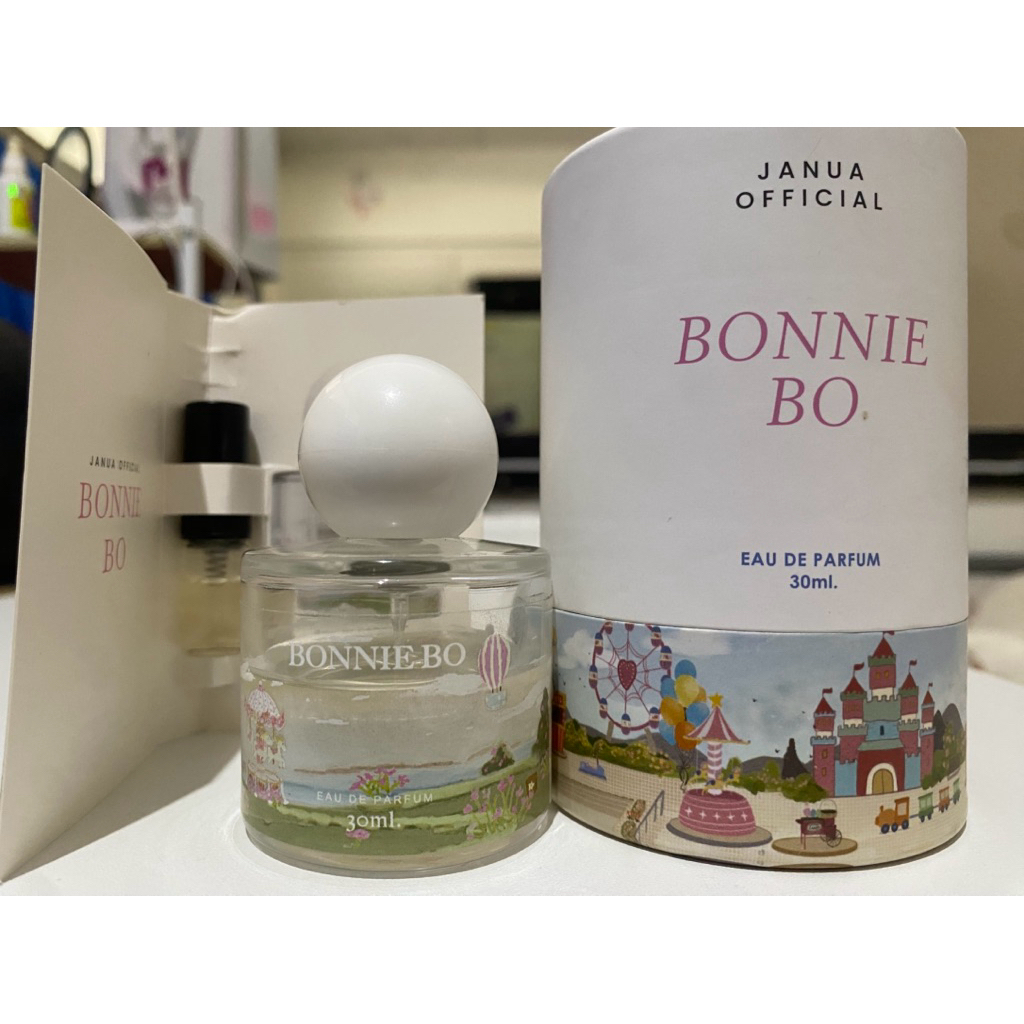 JANUA OFFICIAL BONNIE BO EDP 30ml. ใช้แล้ว แถมเทสเตอร์✅ มีหมายเลขจดแจ้งของแท้💯