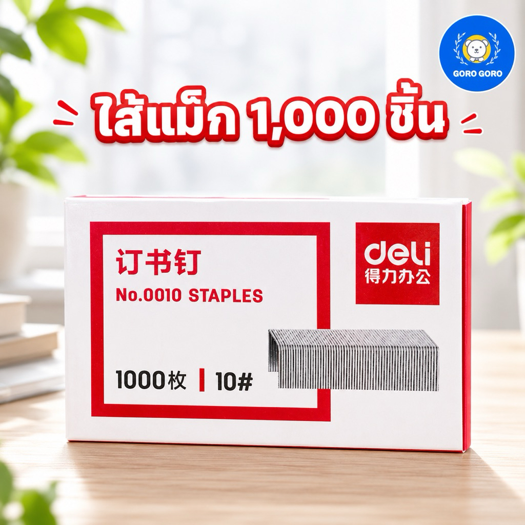 ⏰ ซื้อในไลฟ์ ลด50% ⚡️ลวดเย็บกระดาษ ไส้ที่เย็บกระดาษ ไส้แม็ก รุ่นNo.0010 จำนวน1,000ชิ้น พร้อมส่ง