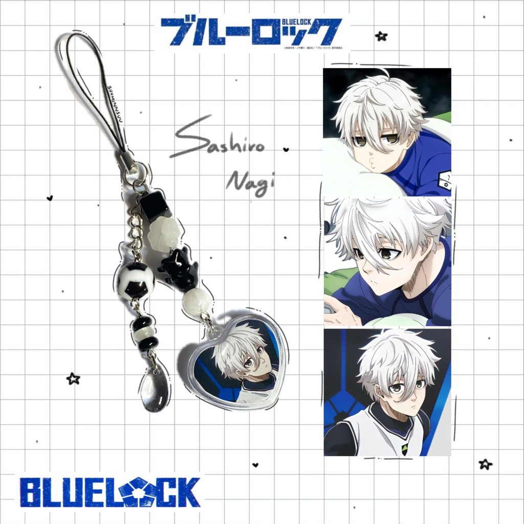 Blue Lock สายห้อยโทรศัพท์ลายอนิเมะ Blue Lock รุ่นใหม่ 10 ลาย  ใส่รูปสองด้าน