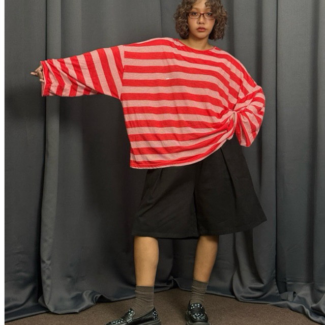 (เสื้อผ้าสลาป บาง**) LINEUP Oversized Long Sleeve แขนยาวสลาปบางเนื้อนุ่ม