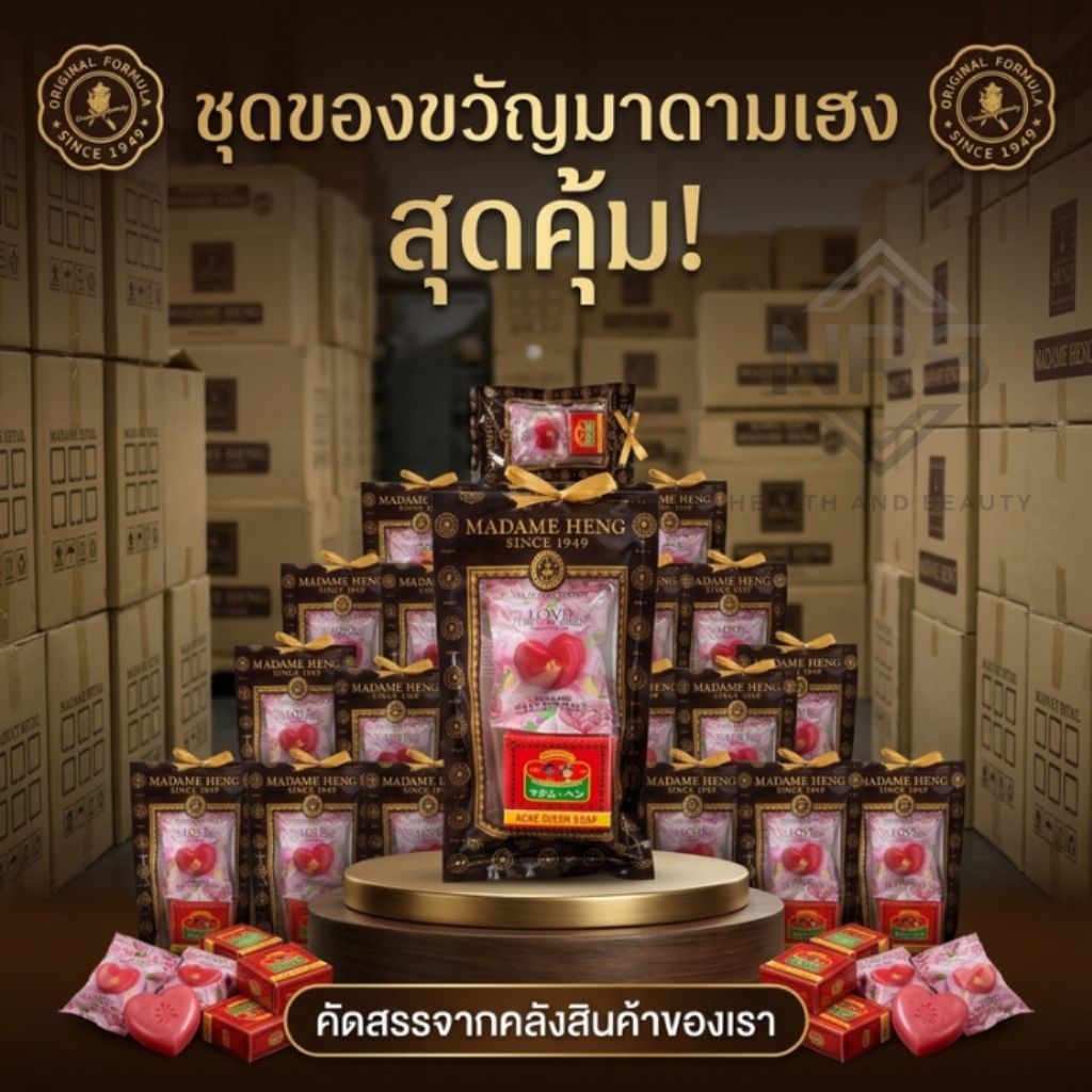 [Set Love Time] สบู่มาดามเฮง Acne Clear Soap + Care Spa Rose ผิวใส ลดสิว หอมสดชื่น 1 ลัง 40 แพ็ค