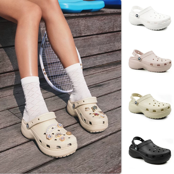 Crocs Classic Platform Clogs รุ่นเมฆ แท้ 💯 รองเท้าหัวโตเสริมส้น 4cm นุ่มสบาย ใส่แล้วขาเรียว พร้อมส่ง