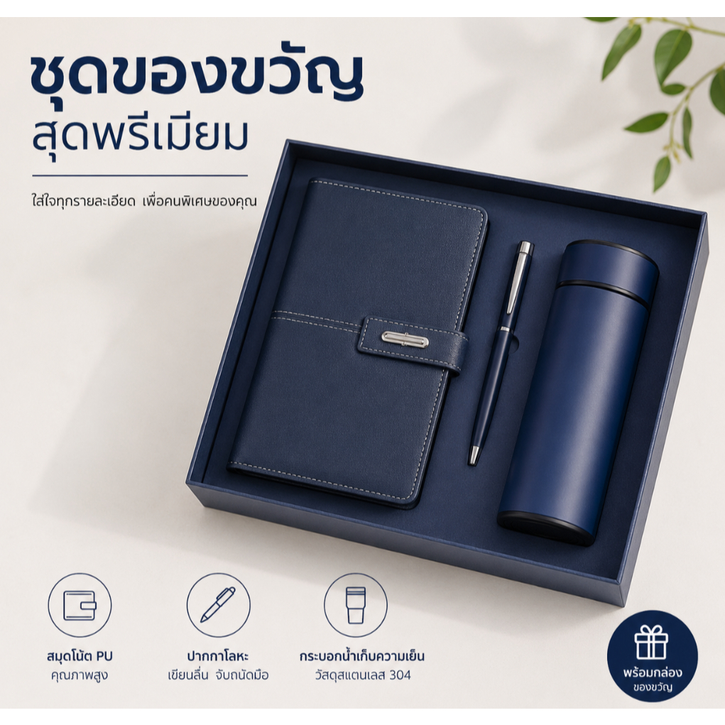 สมุดโน้ต A5 พรีเมียม กล่องของขวัจ / สมุดจดบันทึก ปกแข็ง มีสไตล์ / ของขวัญวันเกิด ของที่ระลึก ดูดีมีรสนิยม