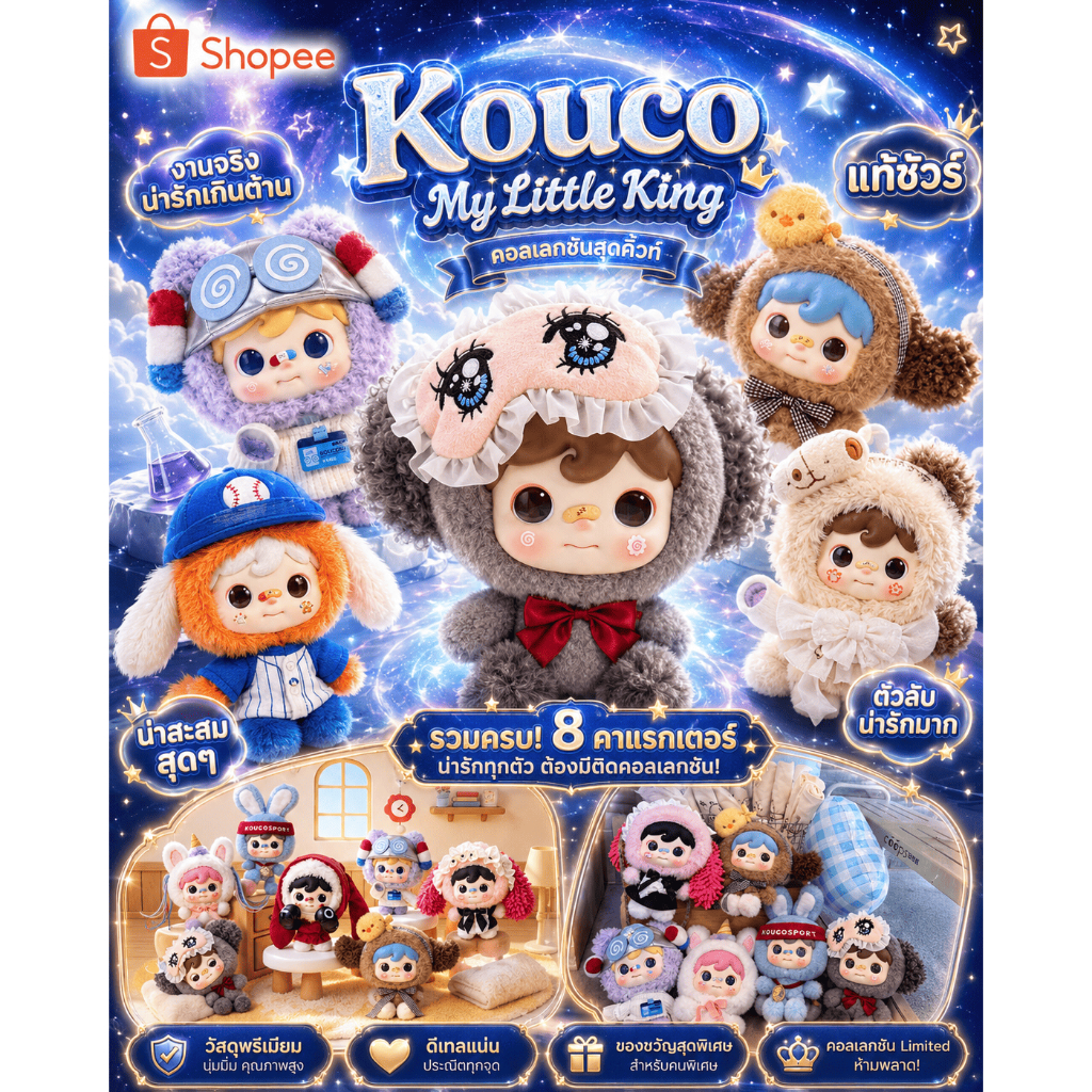 🚄 Live สั่งมาร์ค 🎀พร้อมส่ง-แบบบวน❤️🌹 Kouco my Little King น้องๆงาน ดีน่ารัก ขนาด 400%❤️​