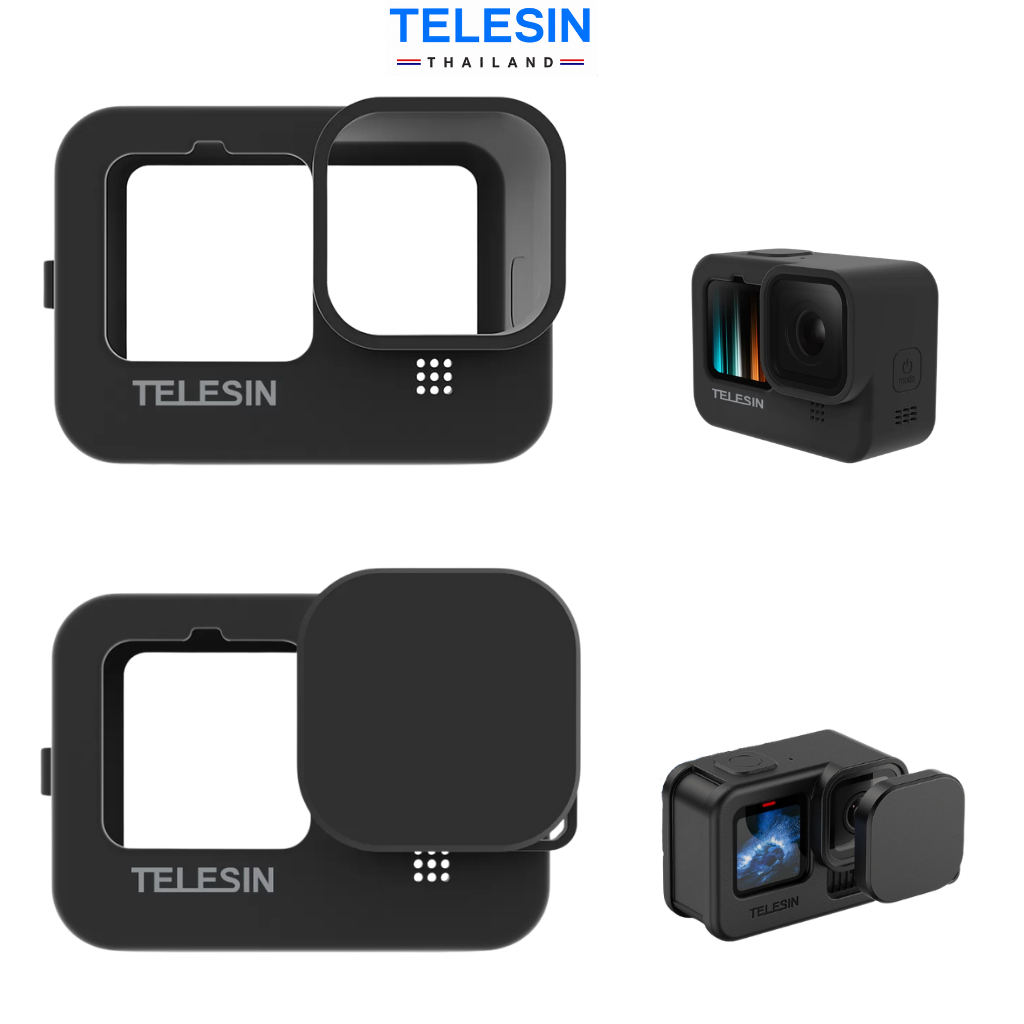 TELESIN GoPro Hero 13 / 12 / 11 / 10 / 9 Silicone Soft Case Black