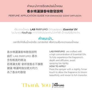 LAB PARFUMO Nouveau (นูโว่) กลิ่นมัสกี้ อัมเบอร์ ไม้ น่าหลงไหล