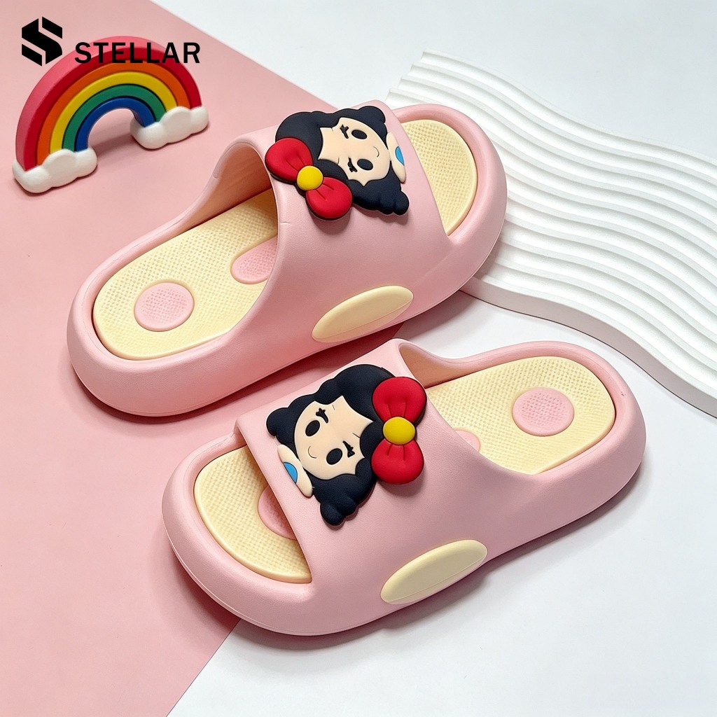 🐰พร้อมส่ง🐻STELLAR รองเท้าลำลองเด็กลายการ์ตูน พื้นกันลื่น มีสายรัดส้น น่ารัก เบา สวมใส่สบาย รองเท้าเด็ก