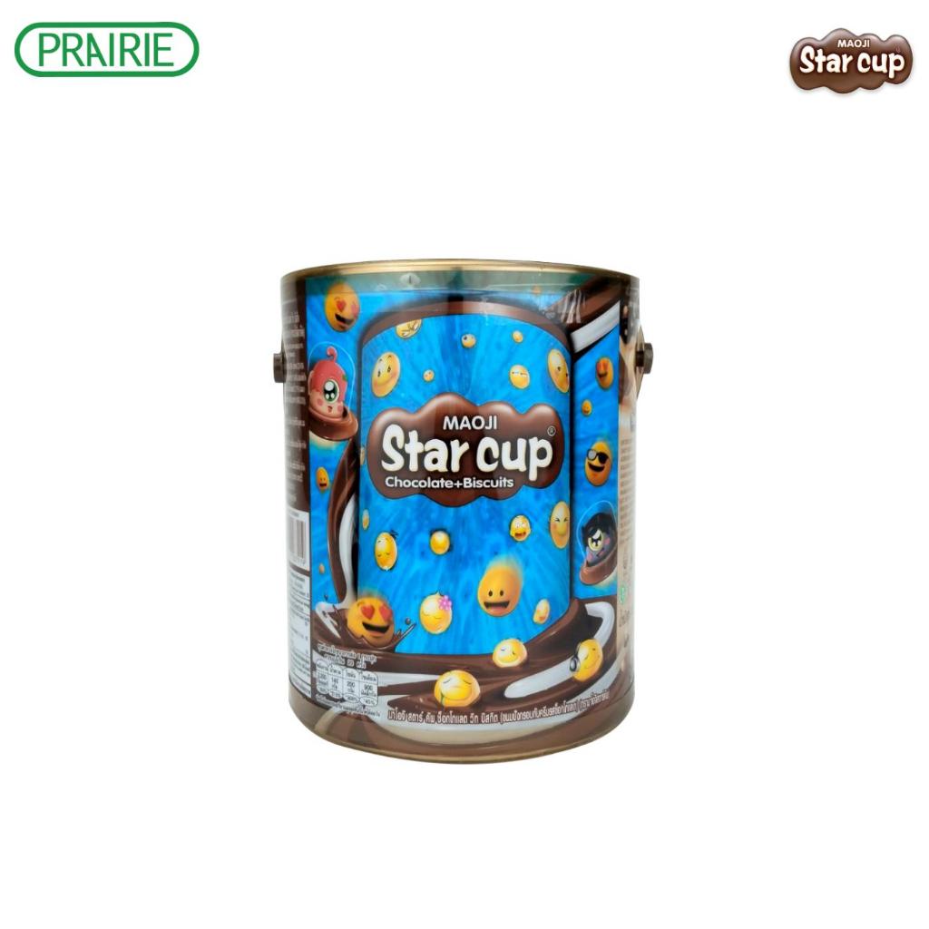 (ยกลัง) มาโอจิ ช็อกโกแลต ดิพ บิสกิต กระปุก 6 กรัม l Maoji Star Cup Chocolate with Biscuits 6g.
