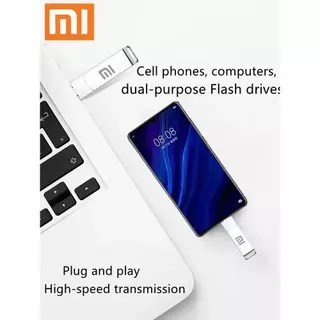 Xiaomi แฟลชไดรฟ์ OTG 3-in-1 USB 3.0 Type-C 2TB หน่วยความจำโลหะ ปลั๊กหมุน360° ป้องกันอินเทอร์เฟซ