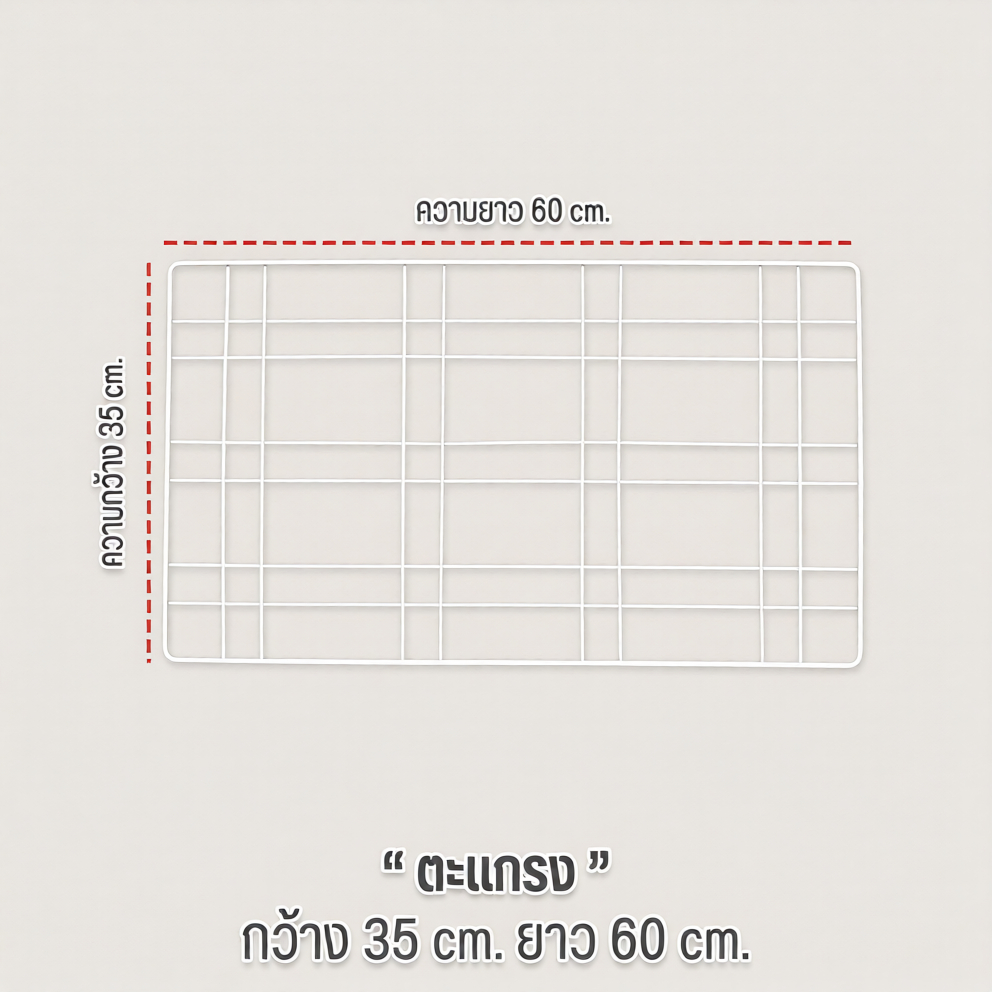 OUROOM ตะแกรง Grid 1 ชิ้น พร้อมที่ยึด 4 ชิ้น  ใช้เป็นอะไหล่เสริม จำเป็นต้องมีเสา OUROOM ก่อน (T06)