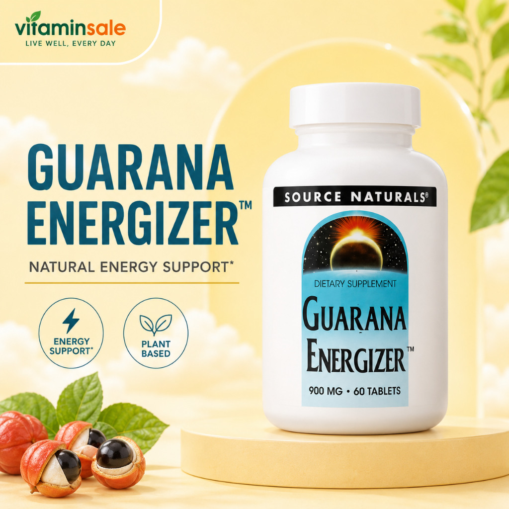 Source Naturals Guarana 900mg 60 Tablets สมุนไพรกัวราน่าสูตรพลังงานจากธรรมชาติ