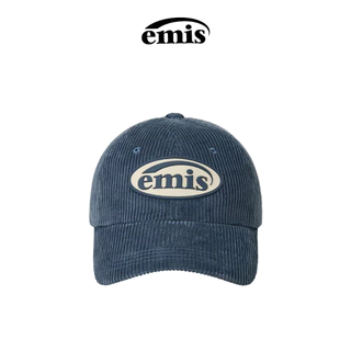 EMIS - RUBBER PATCH CORDUROY BALL CAP (ASH BLUE , BEIGE, BLACK , BROWN, GREEN, NAVY , PINK)