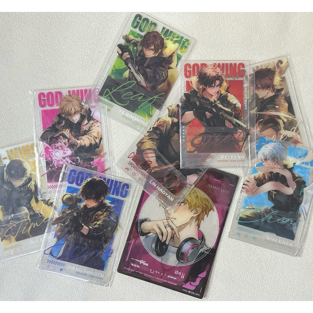 ⭐️ (พร้อมส่ง) God-Wing การ์ดสุ่มงานหนังสือ / การ์ดใสประจำเล่ม 🔫
