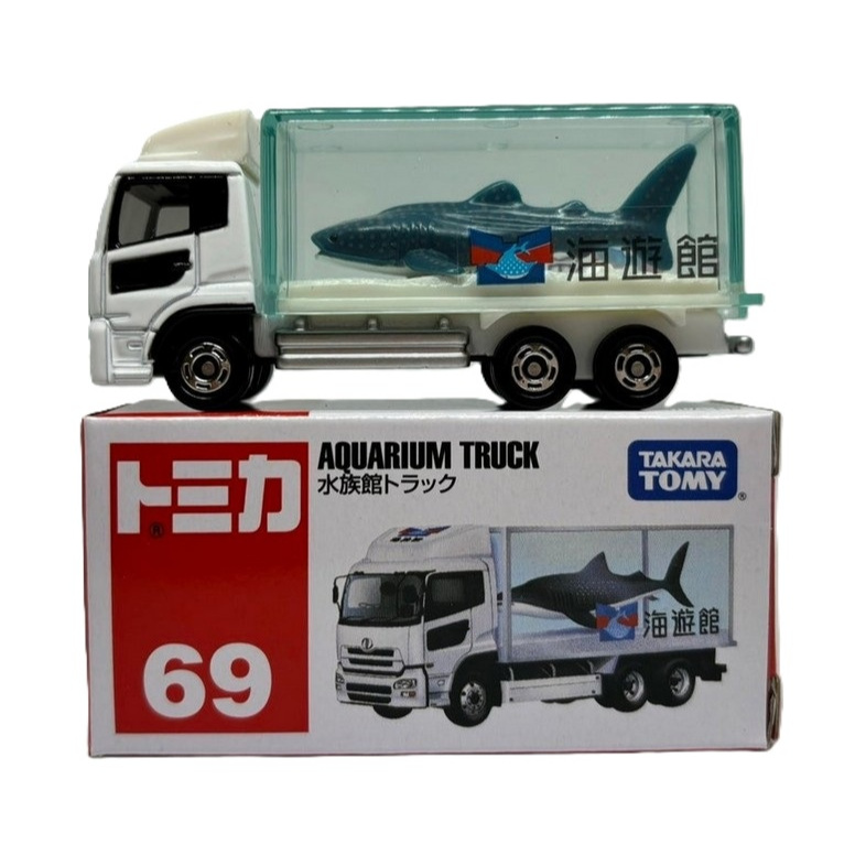 CL4 โมเดลรถบรรทุกโทมิก้าขนาดเล็ก Tomica ❄️ No. 69 MITSUBISHI FUSO Aquarium Truck รถขนปลา ใหม่ในซีล
