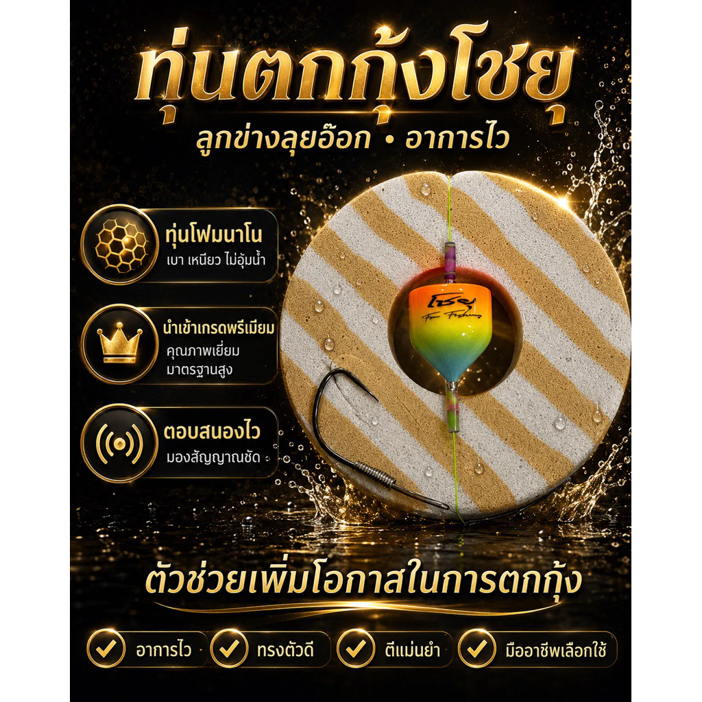 ทุ่นตกกุ้ง โชยุ รุ่นอาการไว เกรดไต้หวัน thumbnail 5