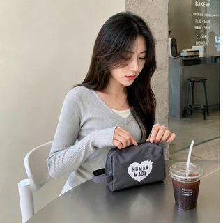 กระเป๋าใส่เครื่องสำอาง Human Made Utility Pouch โลโก้หัวใจ ของแท้นำเข้าญี่ปุ่น พร้อมส่งไทย
