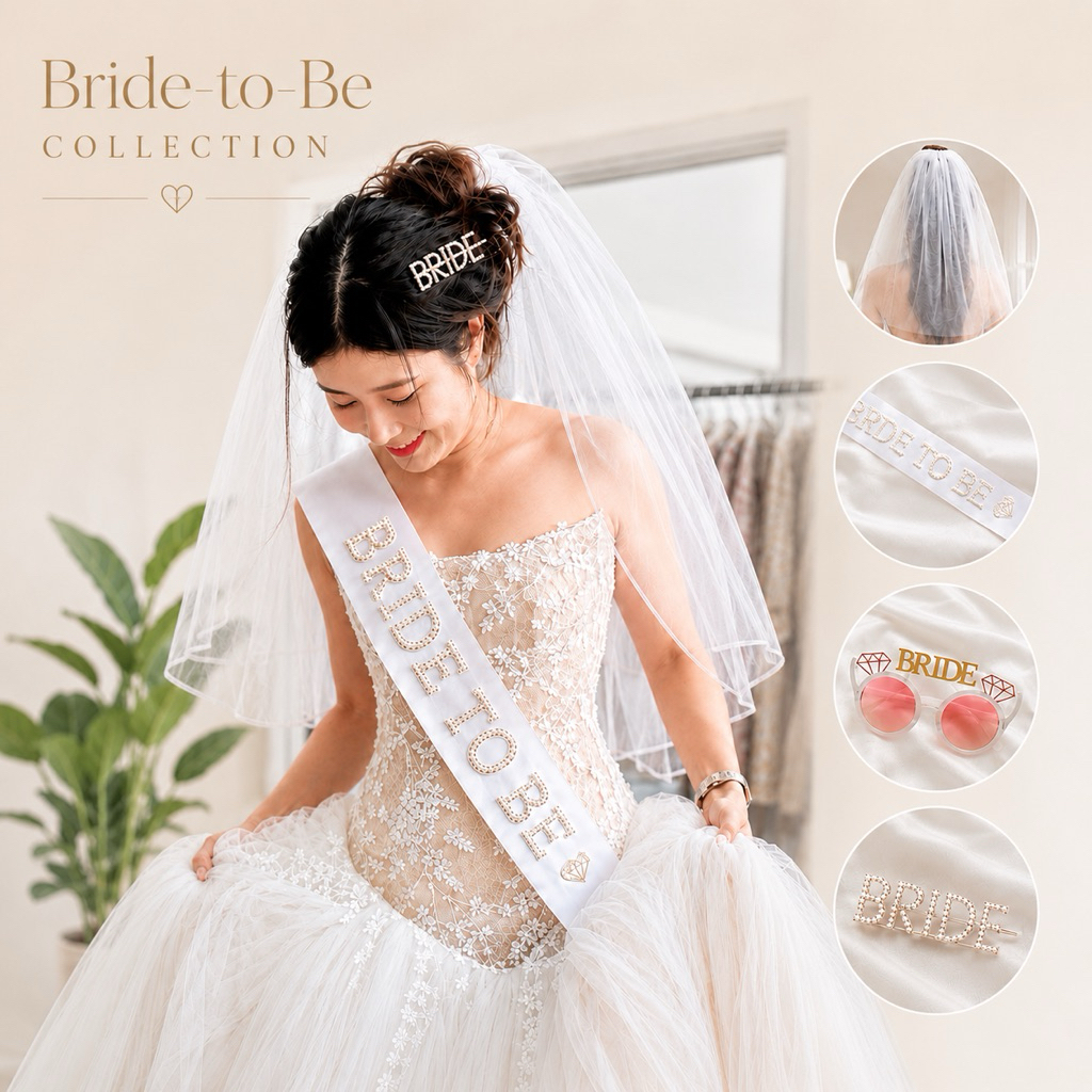 [Mimmuffin] Bride-to-Be Collection 🤍 พร็อพเจ้าสาว Bridal Shower | Hen Night | Bachelorette Party | ถ่ายรูปก่อนแต่งงาน