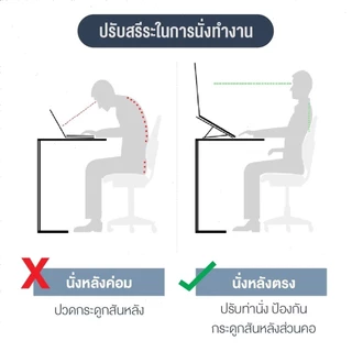 แท่นวางโน๊ตบุค สามารถพับเก็บได้ วงเล็บมัลติฟังก์ชั่น ปรับได้หลายมุม Notebook stand ที่วางจอคอม 10-17.3นิ้