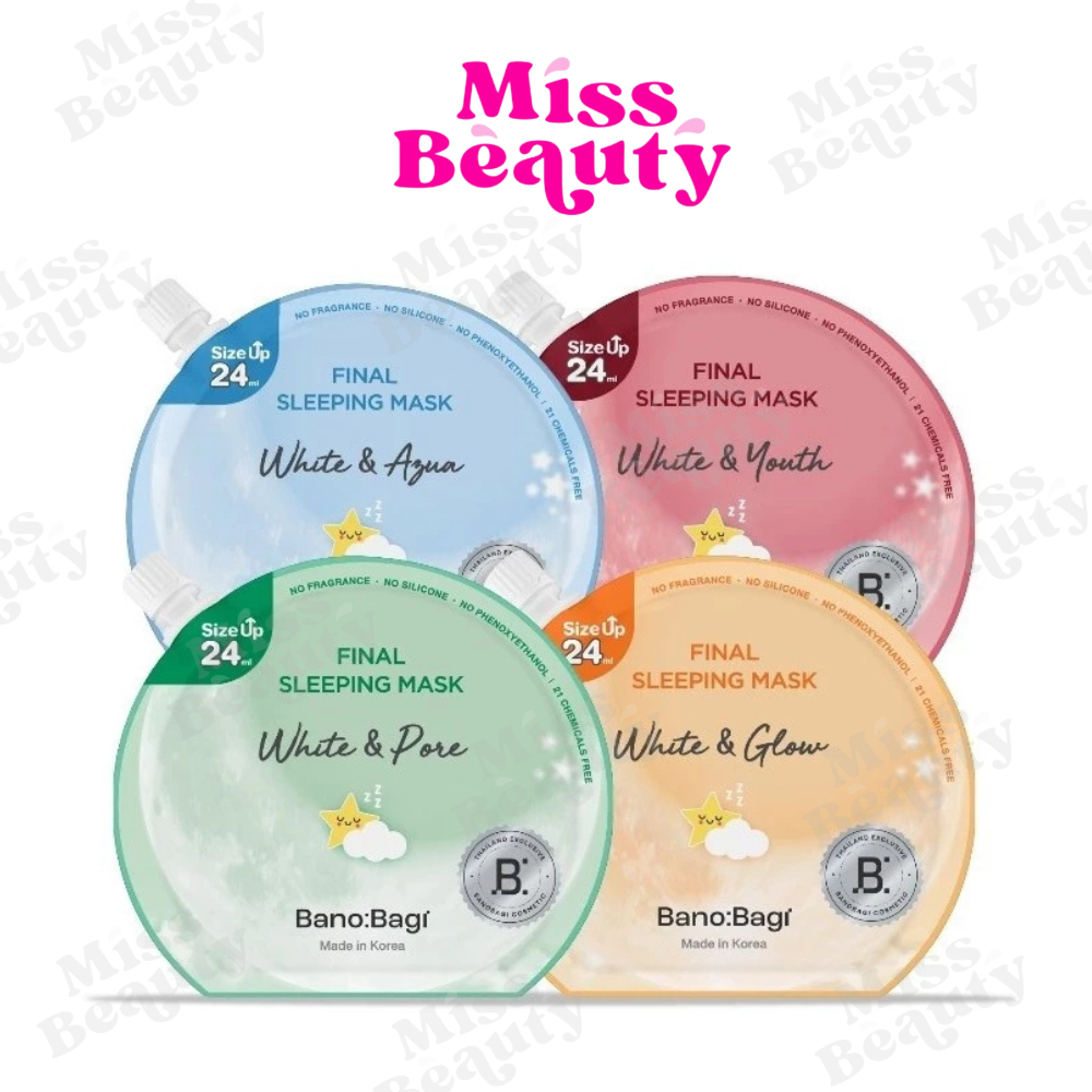 (ยกแพ็กสุดคุ้ม 5 ซอง) BANOBAGI Final Sleeping Mask Whitening Plus บาโนบากิ