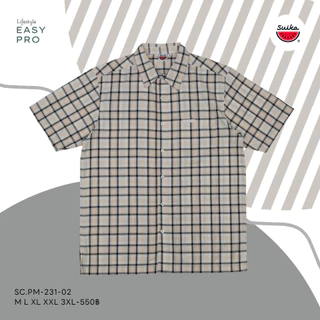 เสื้อแตงโม (SUIKA) เสื้อเชิ๊ตคอปกแขนสั้น ลายสก๊อต (ผ้าไม่ยืด) ( SC.PM-226 227 228 229 230 231 232 )