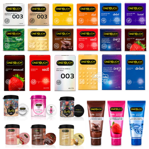 Onetouch วันทัช ถุงยางอนามัย กล่อง เล็ก ใหญ่ เจลหล่อลื่น 75มล. [ 2-12ชิ้น/กล่อง ]